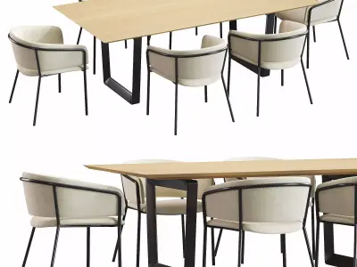 Vilhenna II chair and Bolero table 3D model