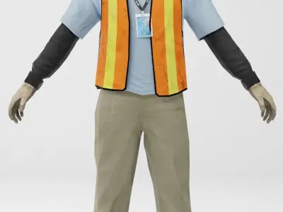 Worker Pack Low-poly 3D model Low-poly 3D model