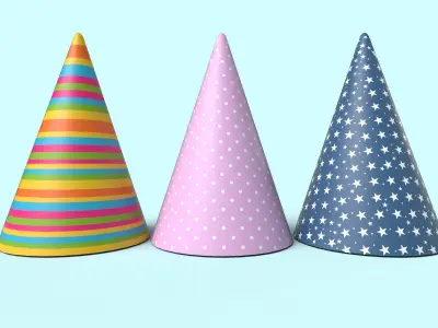 Party Hats 3D model