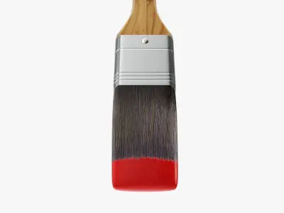 Narrow painting brush 02 3D model