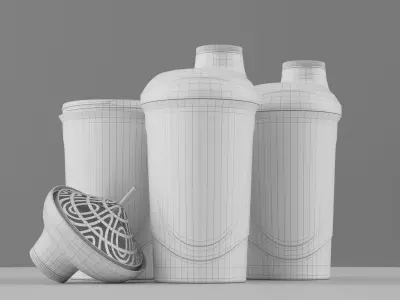 Protein Shaker Mixer - High Detailed 3D model