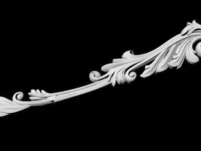 Central decor ornament for furniture 3D model 439