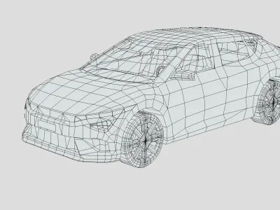 Kia EV6 GT-Line 2025 Low-poly 3D model