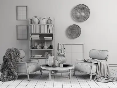 Archmodels vol 272 for c4d - modern furniture sets 3D model