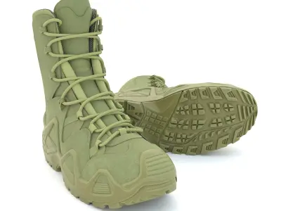 Boots military boot Low-poly 3D model