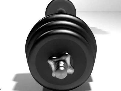 Exercise Equipment Barbell 3D model