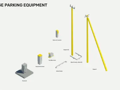 Parking -  Pack of revit families 3D model