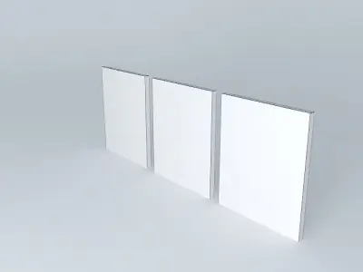 Triptych painting - abstract city Free low-poly 3D model