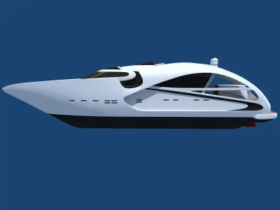 Luxury Sport Yacht 3D model