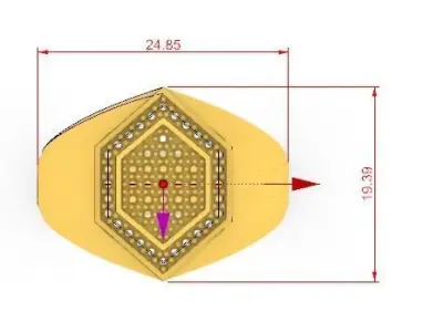 Man ring with gems 10020 3D print model