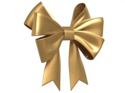 Christmas Bow Ribbon 71 Low-poly 3D model