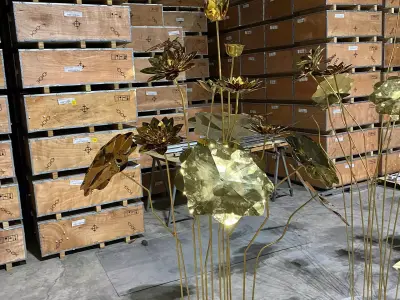 Stainless steel lotus 3D model