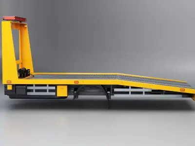 Car Transporter Flatbed Tow Truck Body Low-poly 3D model