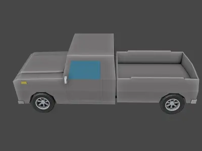 Low Poly Offroad truck Low-poly 3D model