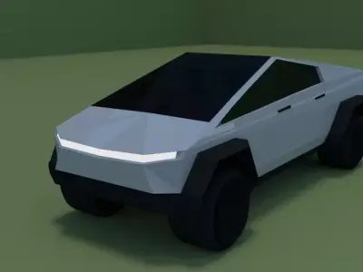 Testa Cybertruck low poly Low-poly 3D model