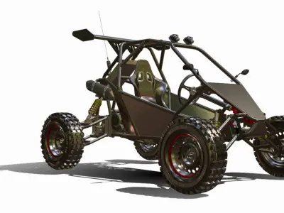 buggy 4x4  Low-poly 3D model