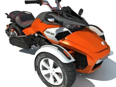 Orange Chopper Can-Am Spyder 3D model