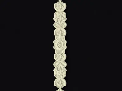 Central decor ornament for furniture 3D model 657