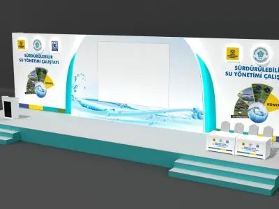 Launch Stage Decoration 094 3D model