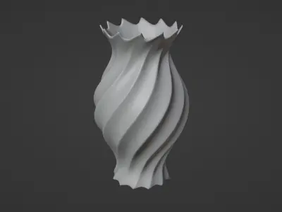 Vase porcelain 4 3D model