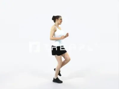 Dream 02B Running Jogging Sports Woman Low-poly 3D model