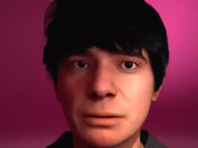 Bowl cut with sideburns Free 3D model