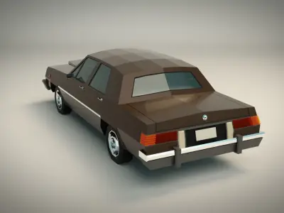 Low Poly Sedan Car 04 Low-poly 3D model