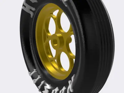 Drag Wheel COMBO Front Weld Magnum 2 17inch Spindle 3D print model
