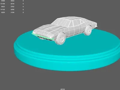 Chevrolet Camaro 1967 Low-poly 3D model