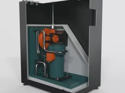 Heat Pump 3D model