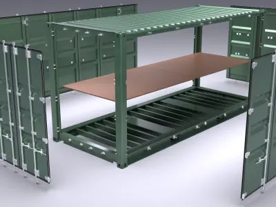 20-foot High Cube Container All Side Access 3D print model