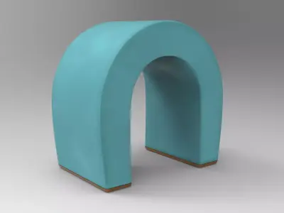 Kobu Kid Pouf Low-poly 3D model