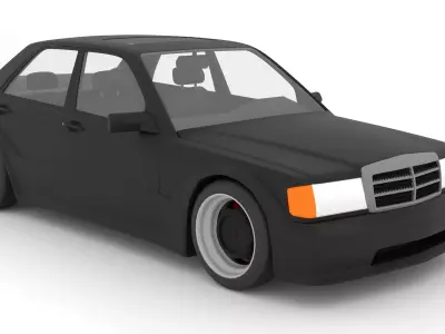 Classic Car Low-poly 3D model