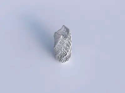 Vase double arc hexagon with twisted lattice tiles 3D print model