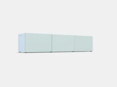 BESTA TV bench with doors 18 Low-poly 3D model