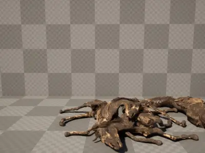 Dead Horse Low-poly 3D model