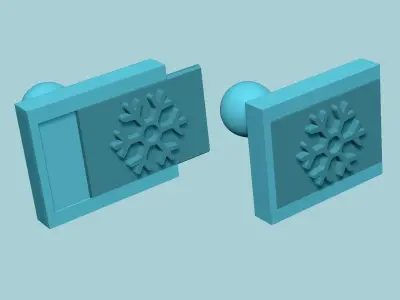 Stamp 25 - Ice Crystal - Fondant Decoration Maker Toy 3D print model