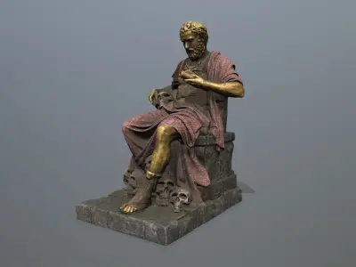 statue 1 Low-poly 3D model