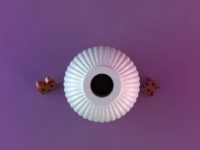 Grooved vase 3D print model