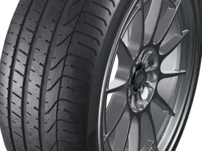 Enkei NT03-M with Pirelli P-Zero Wheels 3D model