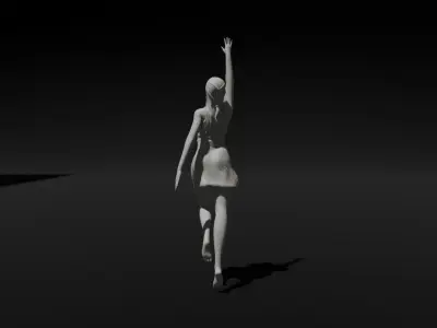 Concrete Statue  Low-poly 3D model