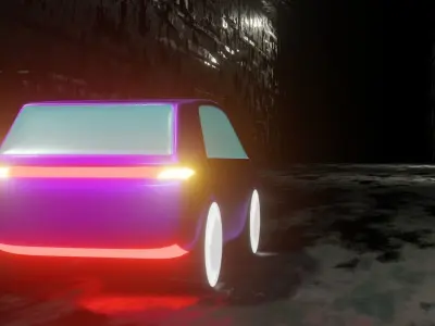 Artificial Car Free low-poly 3D model