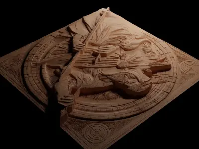 Balder CNC 3d Print High Relief Sand Casting 3D print model