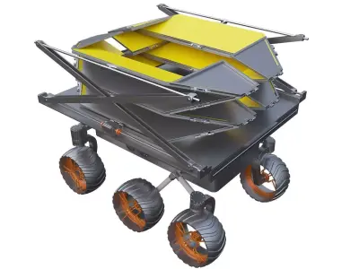 Folding Lunar Rover Mars Rover 3D model