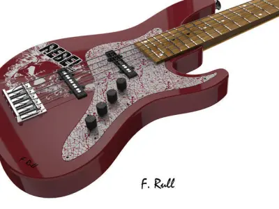 Bajo Electrico de 5 cuerdas Free 3D model