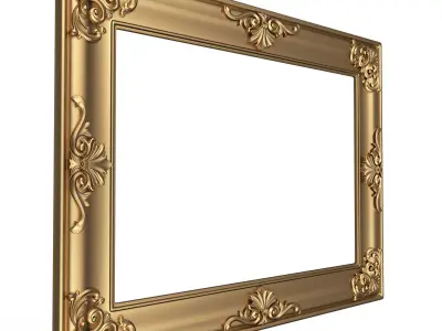 Classic Frame and Mirror 057 Low-poly 3D model