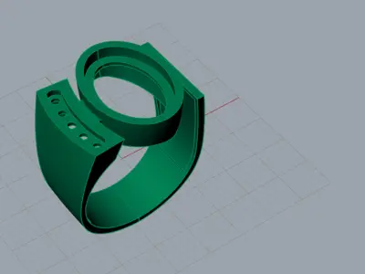 gemstone ring jr00127 3D print model