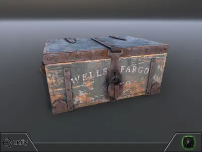 Wood WF Box Low-poly 3D model
