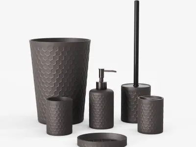 zccz Bathroom Accessory Set 3D model