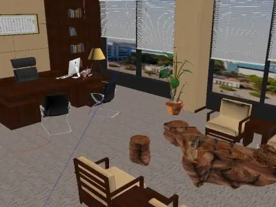 Chinese Style CEO Office 3D model
